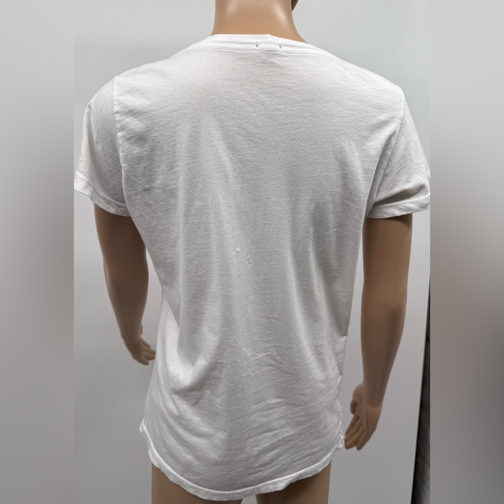 MONROW Revolve Loose Scoop Neck Tee White 100% Cotton SZ SM Capsule Basic - Picture 5 of 8